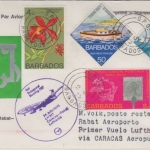 Barbados - Zuleitungspost Lufthansa 1st-Flug Caracas - Rabat 1975 Fischerboote