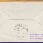 Antigua - Zuleitungspost LH 1st-Flug Frankfurt - Rotterdam 1978 Gebr. Wright