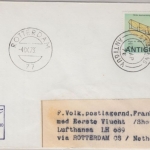 Antigua - Zuleitungspost LH 1st-Flug Rotterdam - Frankfurt 1978 Gebr. Wright
