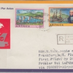 Antigua Barbuda - 50+35 C. Nelson's dock yard Luftpost Einschreiben Codrington