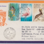 Turks & Caicos Islands - Zuleitungspost LH 1st-Flug Bogota - New York/JFK 1979