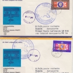 St. Lucia - Zuleitungspost LH 1st-Flug Caracas - Guayaquil/Bogota 1977 4 Briefe