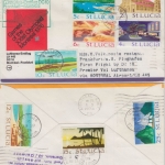 St. Lucia - Zuleitungspost LH 1st-Flug Montreal - Frankfurt 1975