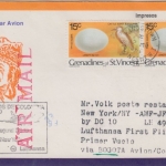 Grenadines of St. Vincent - Zuleitungspost LH 1st-Flug Bogota - New York 1979
