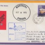Grenadines of St. Vincent - Zuleitungspost LH 1st-Flug Montreal - Frankfurt 1975