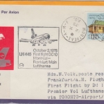 Fiji - Zuleitungspost Lufthansa 1st-Flug Toronto Frankfurt 1975 30 C. 100 J. UPU