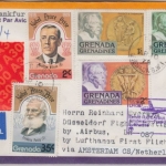 Grenada Grenadines - Zuleitungspost LH 1st-Flug Amsterdam - Düsseldorf 1978