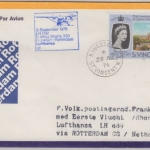 St. Vincent - Zuleitungspost LH 1st-Flug Rotterdam - Frankfurt 1978