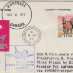 St. Vincent - Zuleitungspost LH 1st-Flug Toronto - Frankfurt 1975 35 C. Karneval