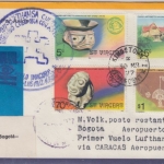 St. Vincent - Zuleitungspost LH 1st-Flug Bogota - Caracas 1977 Kunsterzeugnisse