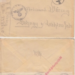 DR - Geprüft Feldpostprüfstelle L1 + Verschlussstreifen Fp.-Brief FpNr. 23722C