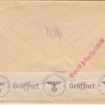 DR - Geprüft Feldpostprüfstelle L1 + Verschlussstreifen Fp.-Brief FpNr. 23722C