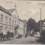 NRW - Balve Hotel Kissing Pferdekutschen Automobil sw-AK gelaufen 1911