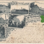 Schlesien - Tiefenfurt sw-Mehrbild-AK Gasthaus Porzellanfabrik etc gelaufen 1899