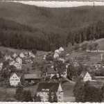 Baden-Württemberg - Enzklösterle Ortsansicht sw-Fotokarte gelaufen 1964