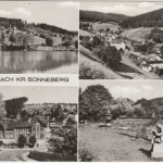 Thüringen - Haselbach Kr. Sonneberg sw-Mehrbild-Fotokarte beschrieben dat. 1980