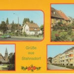Brandenburg - Stahnsdorf farb. Mehrbild-Foto-AK Straßenansicht etc gelaufen 1989