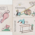 Sport - Turnen 6 versch Juxkarten Spottkarten Verlag WSSB ungebraucht ca 1910/20