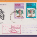 Bangladesh - Zuleitungspost Lufthansa 1st-Flug Mahe/Seychellen - Frankfurt 1979