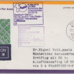Japan - Lufthansa 1st-Flug Oska FFM Zuleitungspost 1st-Flug FFM Montevideo 1979
