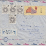Israel - 400 Pr Staatsjubiläum u.a. Luftpost Einschreibebrief Tel Aviv Yafo 1964
