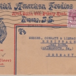 Malaya - 2x10 C. King George VI. illustrierter Firmenbrief Penang Rheinbach 1952