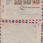 Grenada - 1 Sh. freimarke u.a. Luftpost Zensurbrief n. USA GPO Grenada 1943