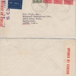 Australien - 1 Sh. Lyrebird u.a. Luftpost Zensurbrief Sydney - London 1940