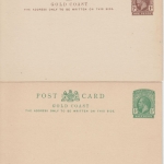 Gold Coast - King George 2 postcards stationeries both unused fine condition