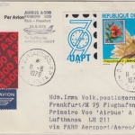 Haute Volta Zuleitungspost Erstflug Faro FFM 1979 Luftpost 100 Fr. Philexafrique
