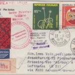 Madagaskar - Zuleitungspost LH-Erstflug Faro FFM Einschreibebrief 1979