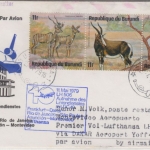 Burundi - Zuleitungspost LH-Erstflug Dakar Montevideo 1979