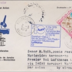 Mauretanien - 12 UM. Mekka Zuleitungspost LH-Erstflug Dakar Montevideo 1979
