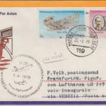 Lesotho - 5+25 C. Wright Zuleitungspost LH-Erstflug Venedig Frankfurt 1979 !!