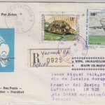 Cameroon - 200 Fr. Boeing Zuleitungspost Etappenpost LH 1st-Flug Dakar 3.11.1981