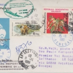 Madagaskar - 95 Fr. Mohrenmaki u.a. Etappenpost LH 1st-Flug Dakar Sao Paulo 1981