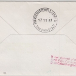 Senegal - 110 Fr Messe Zuleitungspost Etappenpost LH 1st-Flug Dakar S Paulo 1981