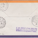 Niger - 150 Fr. Afrik. Sportspiele Etappenpost LH 1st-Flug Tanger FFM 1981