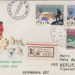 Italien - 100 J Trentiner Bergsteigerclub Schmuck-FDC Einschreiben Piacenza 1972