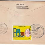 Paraguay - 2x5 Gs. Tante Ju Sonderflug 50 J. Luftpostverbindung Eilbrief 1976