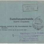 Generalgouvernement - Letownia ü. Rabka 1941 Landpost-Ra2 Zustellurkunde n.