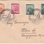 Österreich - Klagenfurt 1947 Wörthersee Sportfest SST (Segeler) Brief n. Wien