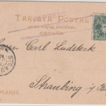 Spanien - 5 C Kadett Alfons XIII. Perfin RMBC Drucksache Malaga - Straubing 1905