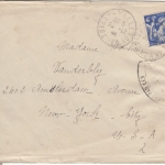 Frankreich - 4 Fr. Iris Brief n. USA Bigny-Vallenay - New York 1944 Doppelzensur