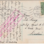 Österreich/Bayern - Lindau roter Zensur-Ra3 Karte Innsbruck - Lindau 1915