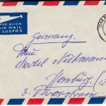 Südwestafrika - 1 Sh 6 P. Ukuanjama Luftpostbrief Omaruru - Homburg Saar 1955