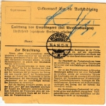 Bayern - 1 M. Ludwig Paketkarte 2 Pakete Wilhermsdorf Meiningen 28.4.16