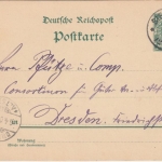 DR - Siebenlehn 1900 K1 5 Pfg. Ganzsache n. Dresden