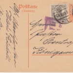 DR - 7 1/2 Pfg. Germana Ganzsache A-Teil Gießen - Königswinter 1919 US-Zensur