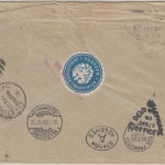 DR - 20 Pfg Germania Brief n. USA Marburg San Francisco 1905 div. Retourvermerke